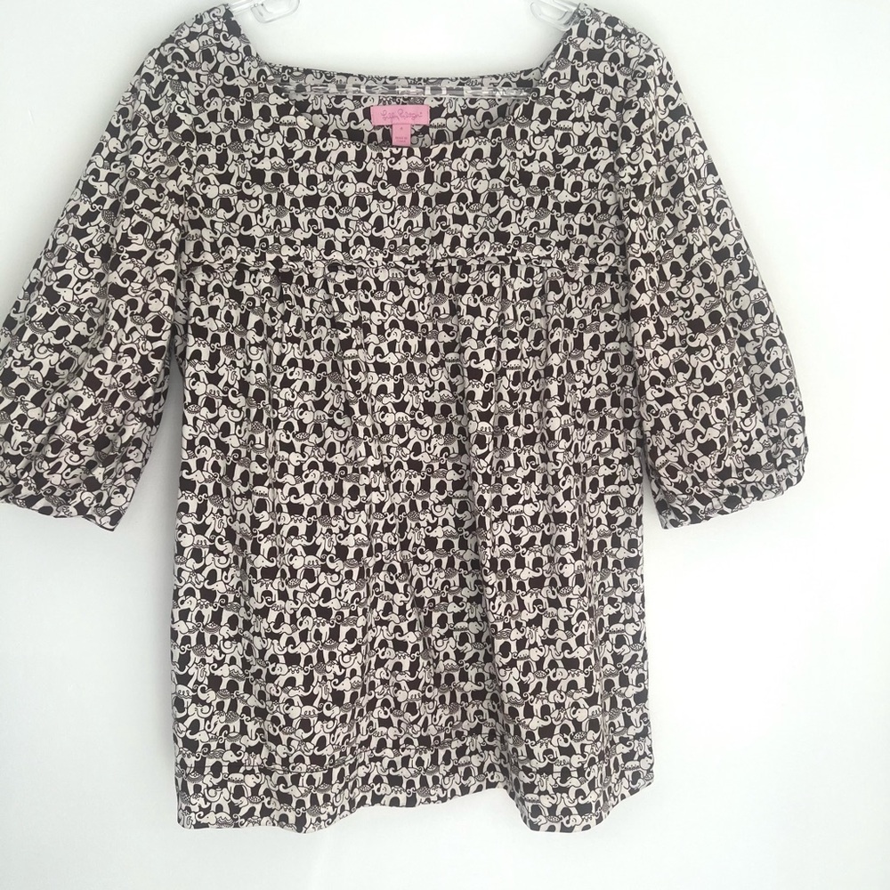 Lilly Pulitzer women’s small size 4 elephant blouse